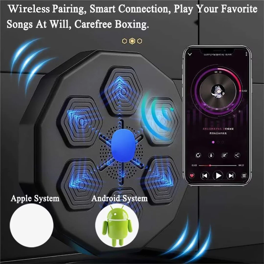 Fitness Sports Boxing Training Machine Small Children Adult Light Up Agility Reaction Train Smart Music Boxing Target