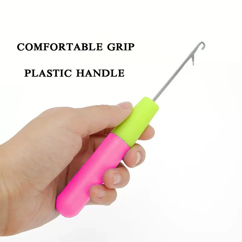Wholesale Custom Multi-purpose Plastic Handle Crochet Hook Hair Braiding Wig Tools Crochet Hook Needle for Dreadlocks Hair