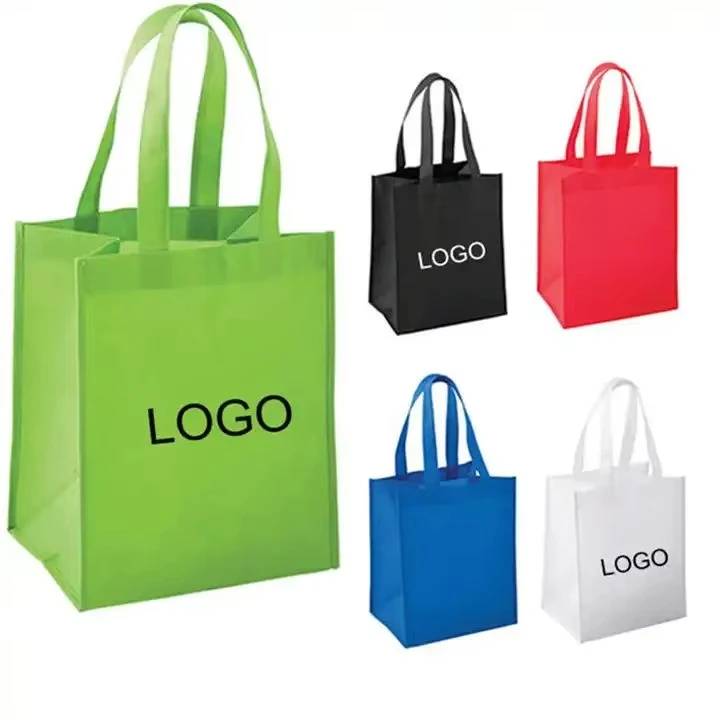 Factory Supply Low MOQ Reusable Shopping Bag With Logos Custom Non Woven Tote Bags factory