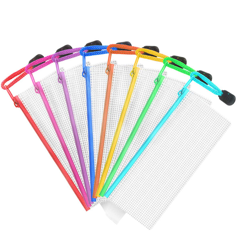 Прозрачная пластиковая папка-конверт А4 для документов, с отделением для визиток, для школы и офиса