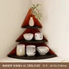 Pine Tree Shaped Corner Stand A-02 [Black - Red Tea]