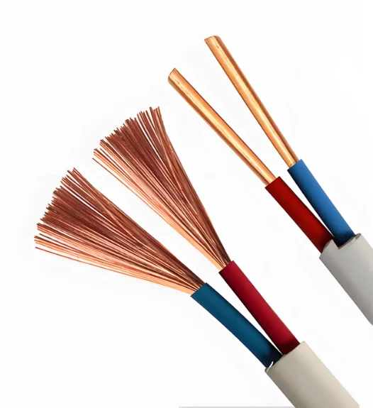 Bvvb難燃性1.5mm 2.5mm 6mm PVCフラットシースワイヤー銅コアPVC絶縁ケーブル2.5mmワイヤーハウスワイヤー
