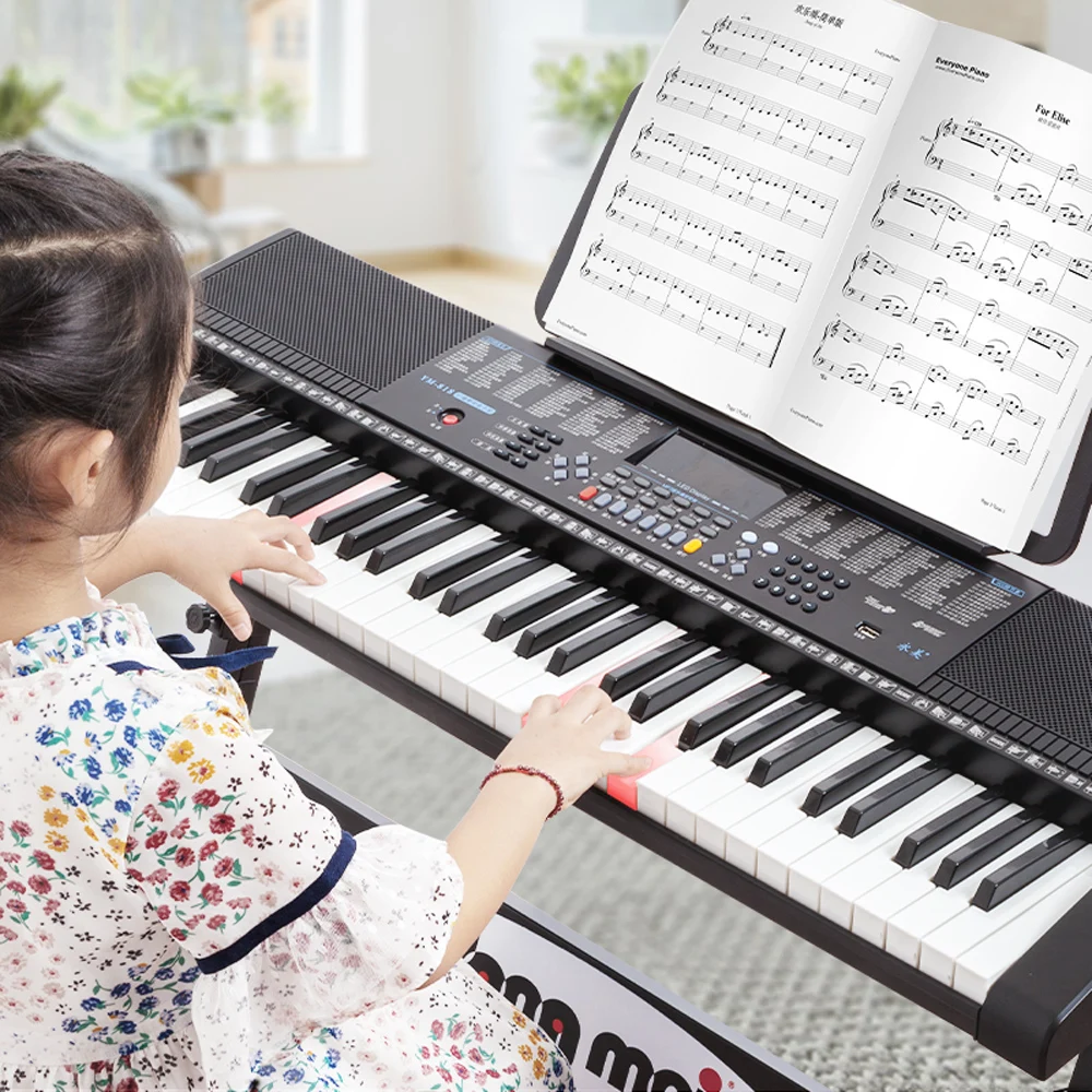 Musical Instrument Piano Entry Color Keyboard Electronic Organ for Sale
