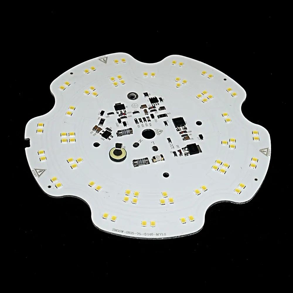 LED PCB module DOB SMD2835 50W module custom round module board pcb for indoor light pcb assembly