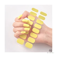 Morri Custom Korean Style New Gel Nail Sticker With UV Gel Nail Wraps Gel Nail Stickers Semi Cured