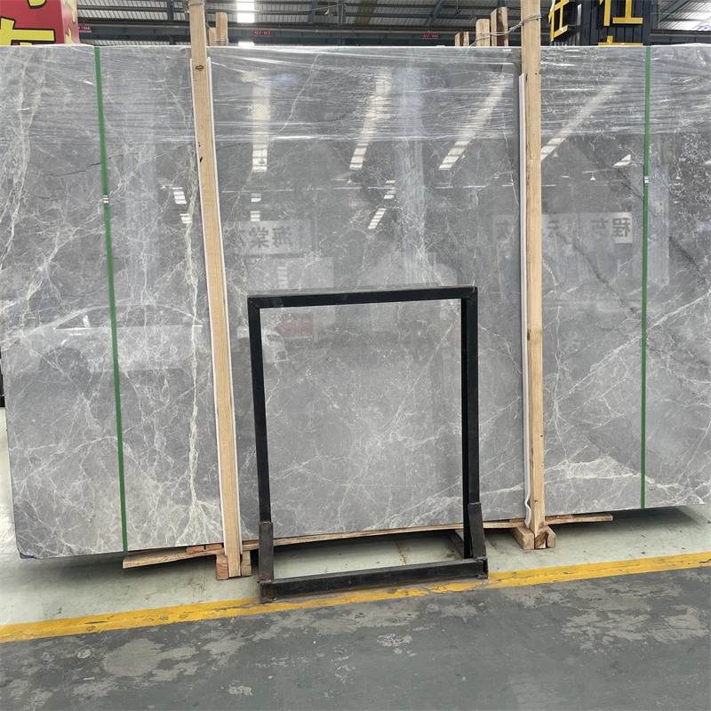 product high quality polished grey marble slab for interior floor customized factory price grey marble tiles for bathroom wall decor-2