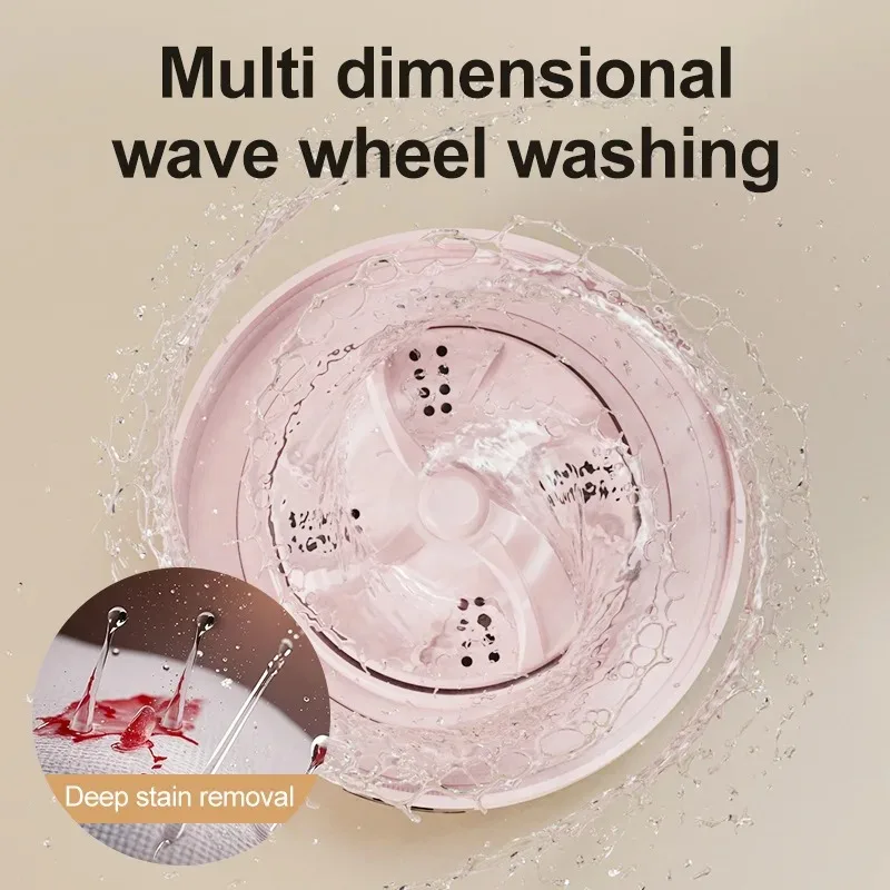 Mini Laundry Cup Dormitory Home Laundry Underwear Socks Wireless Portable Fully Automati aperçu 5