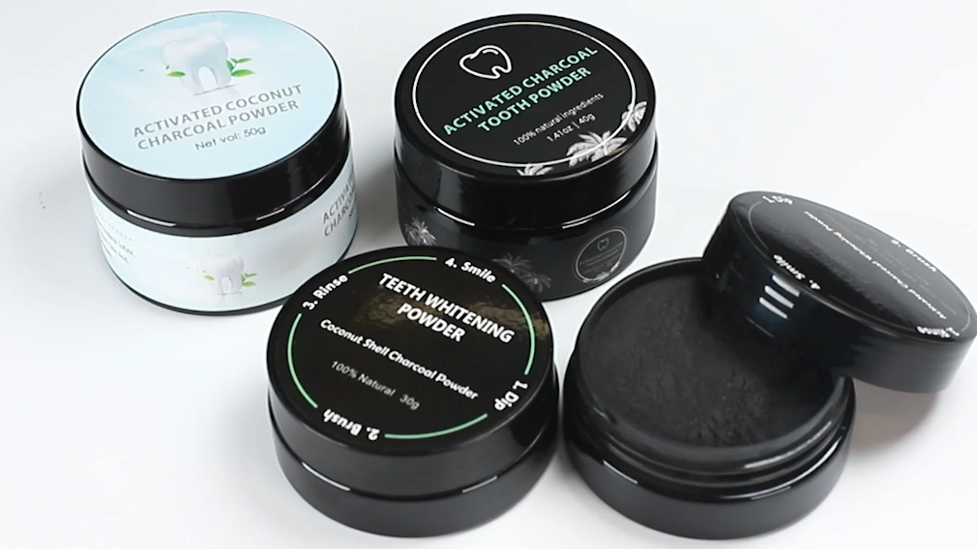 ce approved teeth whitening activated charcoal powder kit