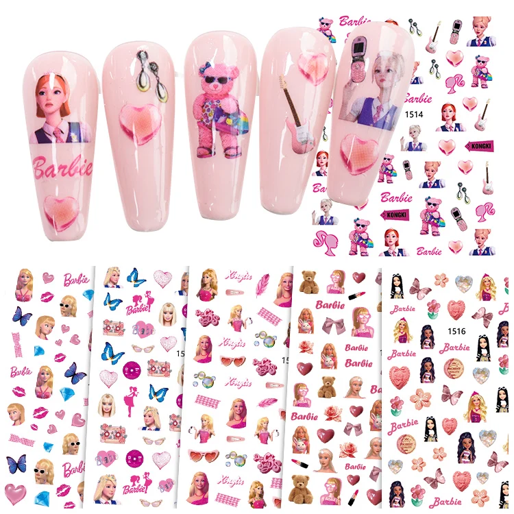 Nail Art Tutorial | Barbie Nail Art - YouTube