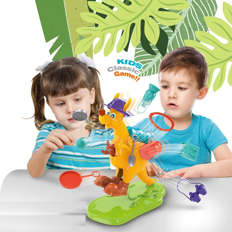 Parent-child Interactive Multiplayer Game Set Jumping Kangaroo Pendant Classic Board Games for Kids Educational
