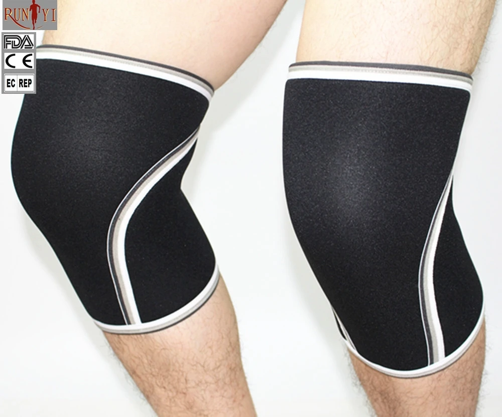 OEM Custom Logo Size Compression Neoprene Knee Sleeve Support 5mm 7mm 9mm Elastic Knee Sleeve