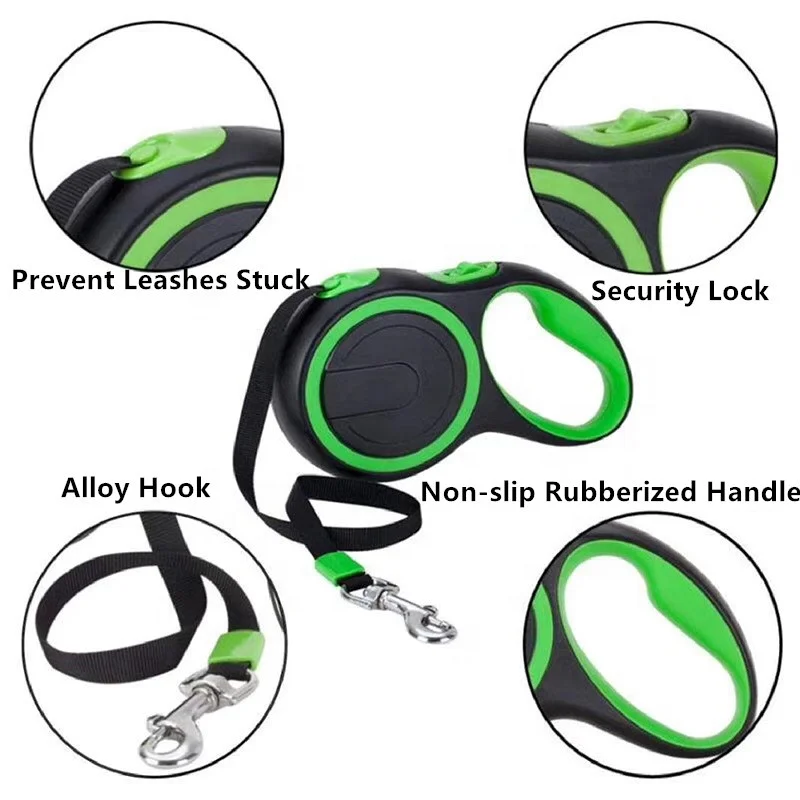 Поводок для больших собак прочный автоматический выдвижной поводок прогулок с питомцами 3 м 5