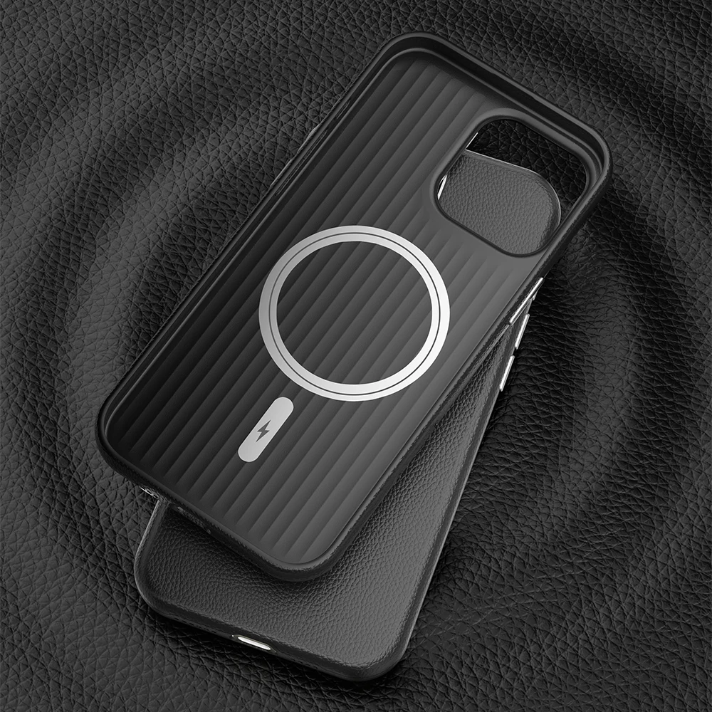 VAWI Plain Leather Magnetic Phone Case for Iphone 16 Pro Max VAWI Plain Leather Magnetic Phone Case for Iphone 16 Pro Max