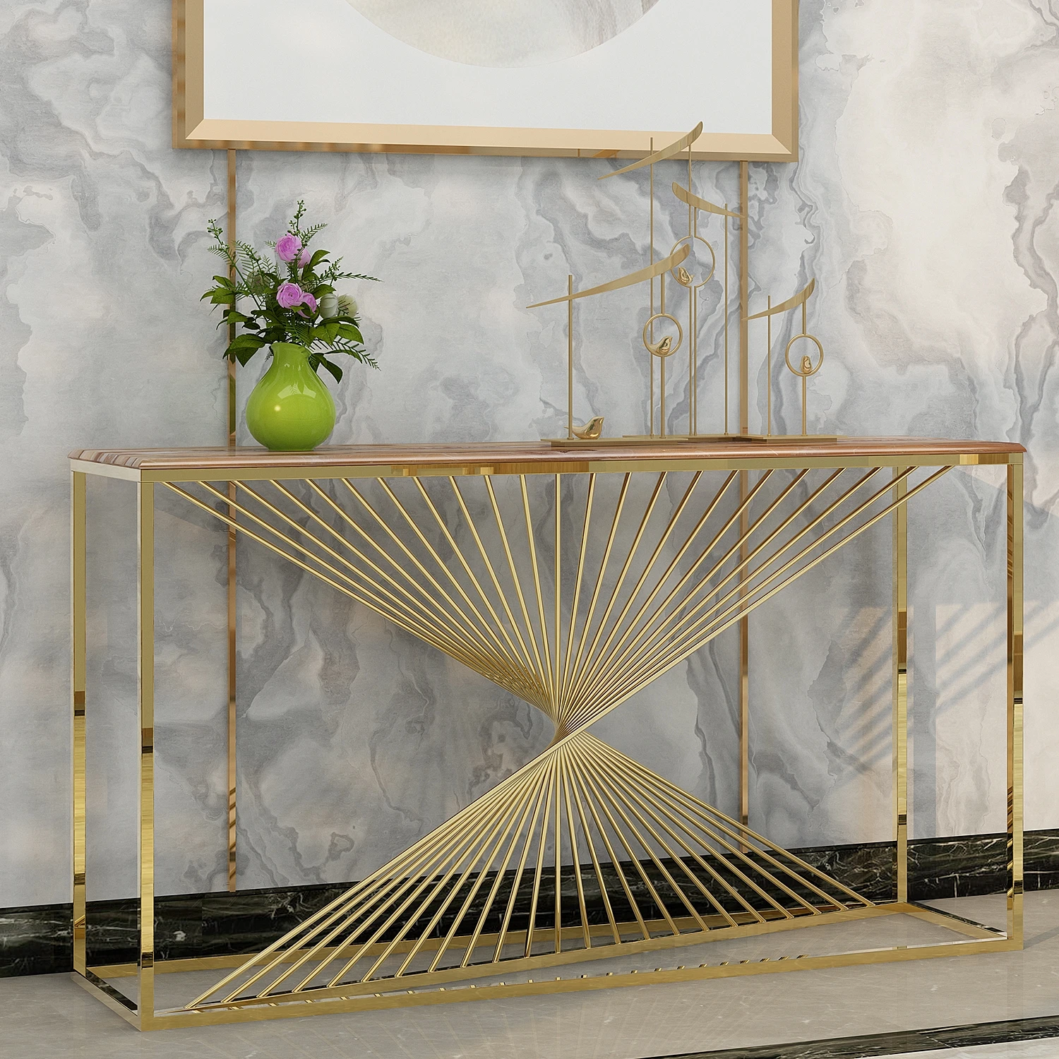 Luxury Modern Designs Console Table Mirror Marble Console Table Living ...