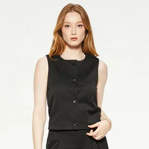 2026 Summer New Style Women's Casual Vest Top Breathable Single-Breasted Versatile Short Length Clothing
