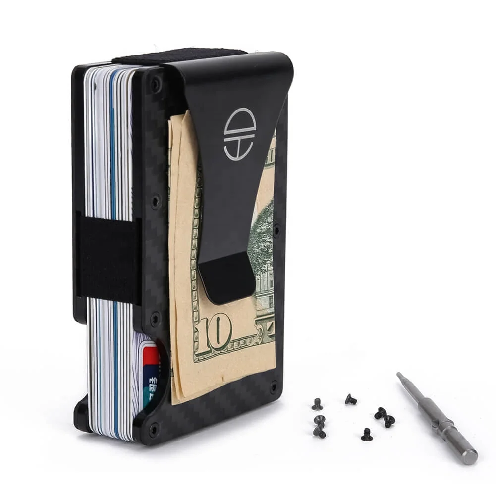 Buy Aluminum Pocket Wallet Slim RFID Front Minimalist Metal Money