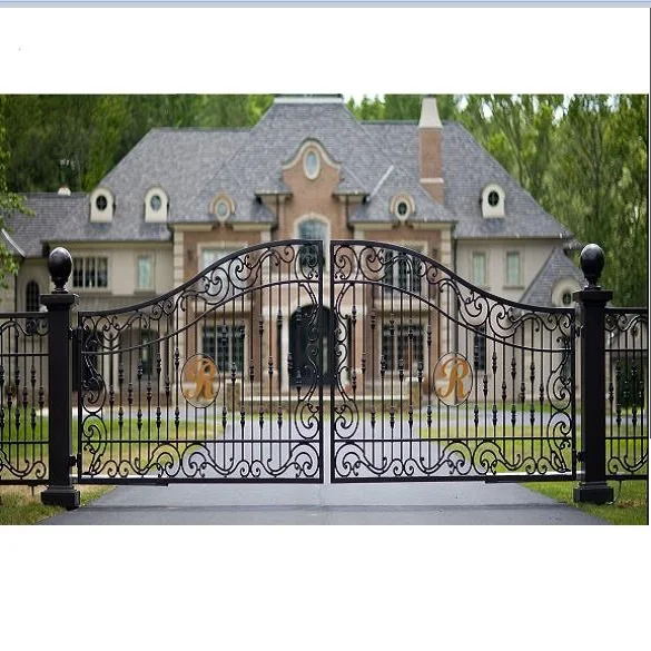 Factory Prices Swing Open Wrought Iron Gate  Driveway Gate