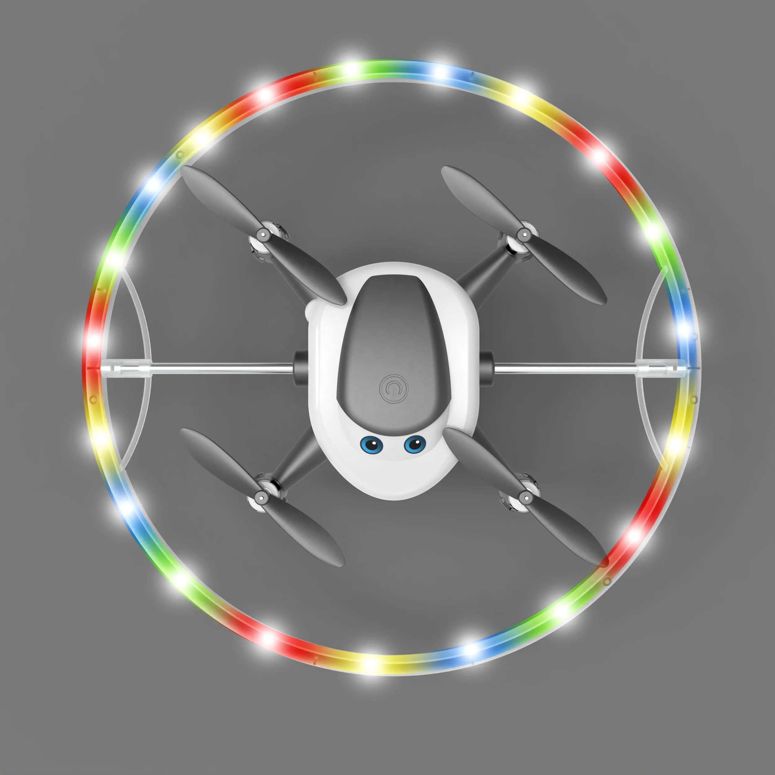 DWI Dowellin New RC Flash Light Drone Rotating Mode Stunt Flying Aircraft Cool Drone Light Show