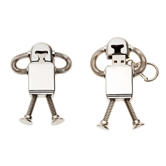 High Quality Metal Robot Shape USB Memory Flash Drive 2.0/3.0  8GB 16GB