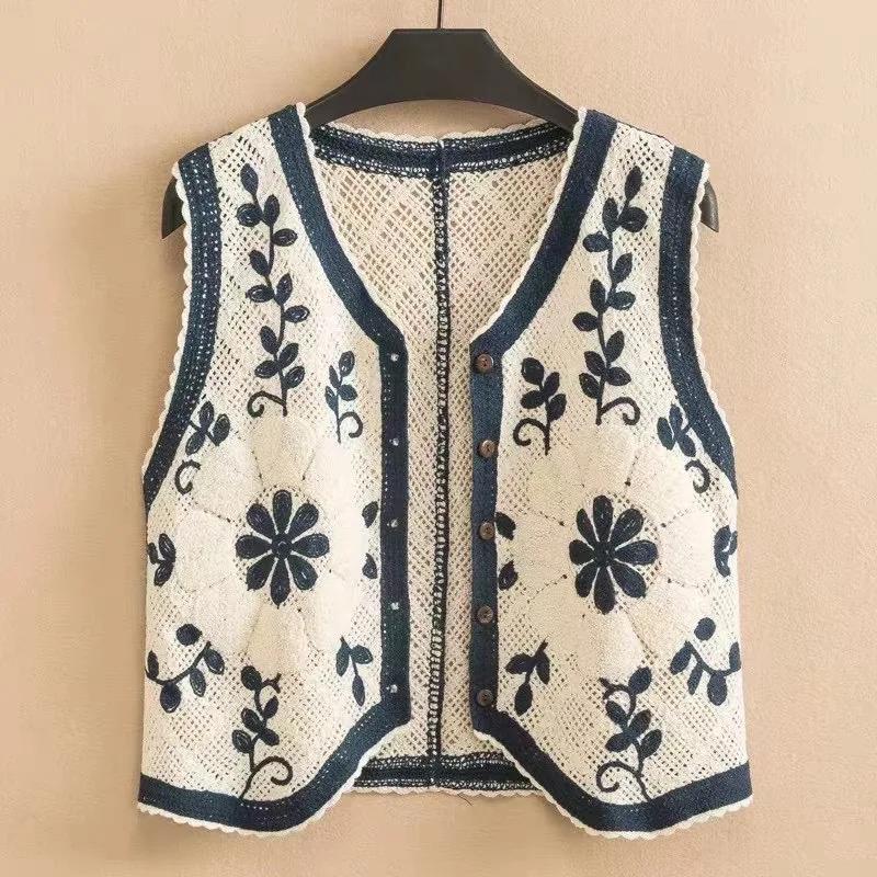 EMBROIDERY CORD VEST
