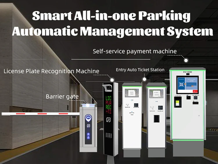 Ticket Bin Parking Booth Attendant Gate Barrier With Lpr Camera Ticket Entrance Gate Carpark Software System Car Park Timer