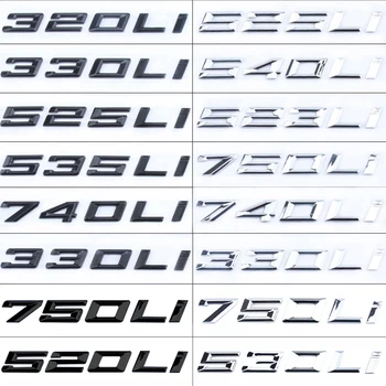 3D ABS Letters Car Trunk Badge Sticker 318i 320i 325i 330i 335i 525i 530i Emblem Logo For BMW digital  English sign E90 E46 F30