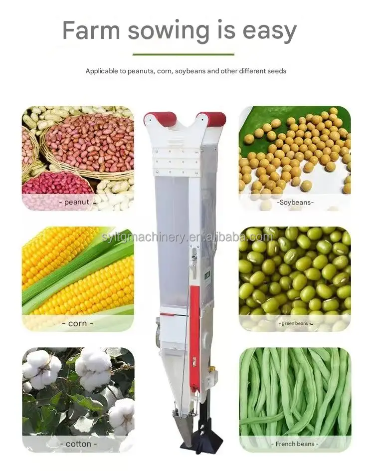 Easy to Operate  Agricultural Seeder Portable Manual Seeder Easy to Use Corn Planter Peas Beans Seed Planter Garden Seeder