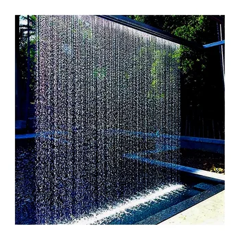 rain curtain water feature stainless steel outdoor backyard garden decoration rain fall swimming pool fountains and waterfalls