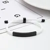 Bracelet corde noire et blanche
