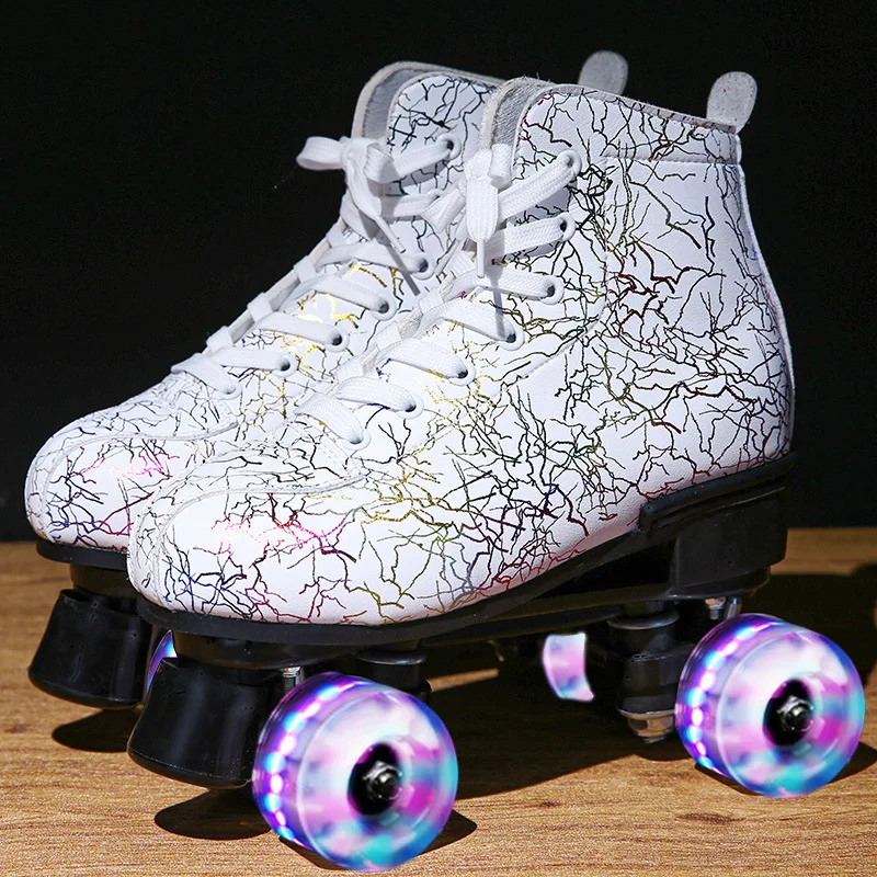 Adjustable Children's Flashing Kick Roller Skates Shoes 4 Wheels Price