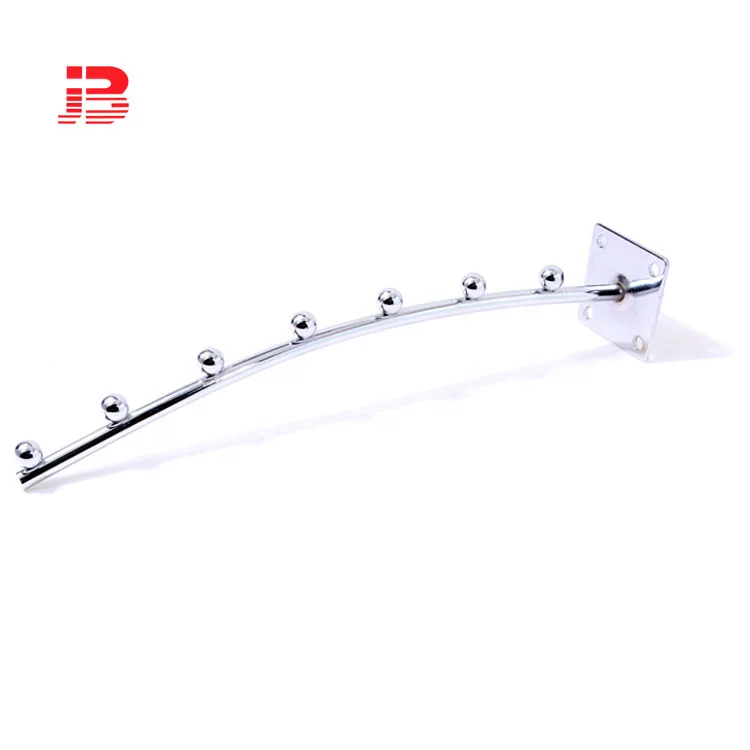 Metal Chrome Wire Display Arched Bend Hanging Hook With Beads supplier