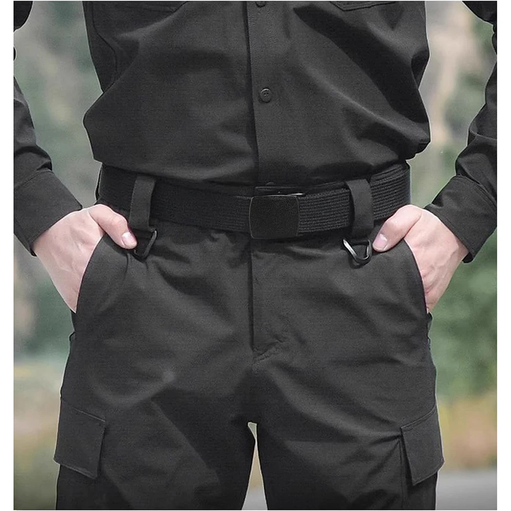 Hot Selling Adjustable Durable Training Nylon Belt High-quality Men Tactical Webbing Plastic Buckle Work Tactical Belt