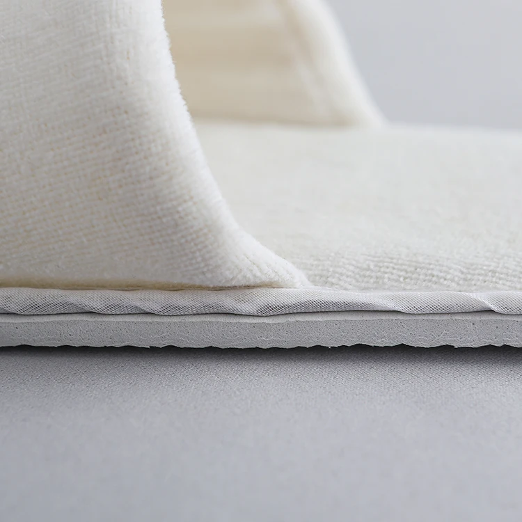 Льняные тапочки с логотипом на заказ для роскошных отелей одноразовые спальни спа-стиля вафельным открытым носком индивидуальные