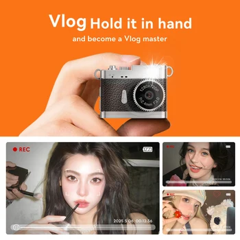 2025 Keychain mini camera 720P Retro Digital Camera Tiny Pocket Size Photo Video Cameras Video Recorder Student Pocket Camera detail image