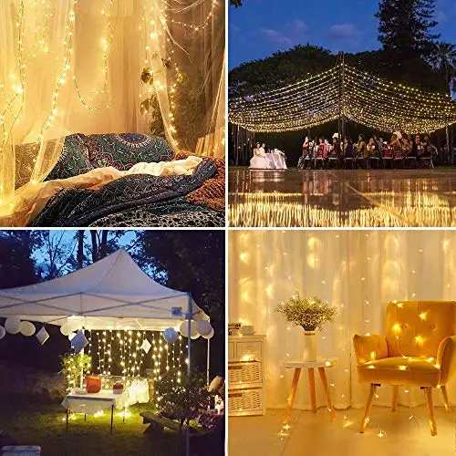 Factory Outlets Led 8 Modes Hanging Fairy Window Curtain String Lights ...
