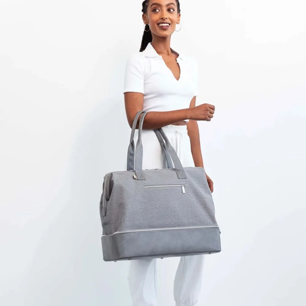 Designer Fashion Luggage Holdall Tote Shoe Compartment Custom logo Wholesale Weekender Overnight Women Travel Weekend Duffle Bag