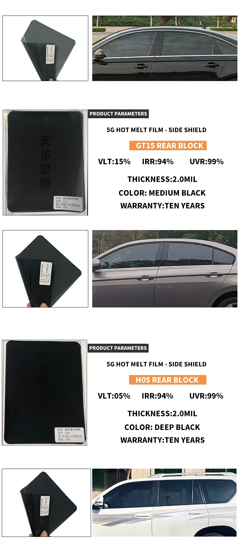 1.52*30m Window Film High Thermal Insulation Solar Control Nano Ceramic Car Windows