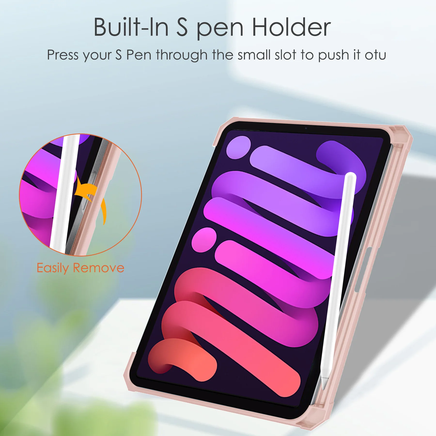 Оптовая продажа, 8,3-дюймовый чехол для iPad mini6, жесткий акриловый и мягкий чехол из ТПУ, держатель для карандашей, чехол для iPad