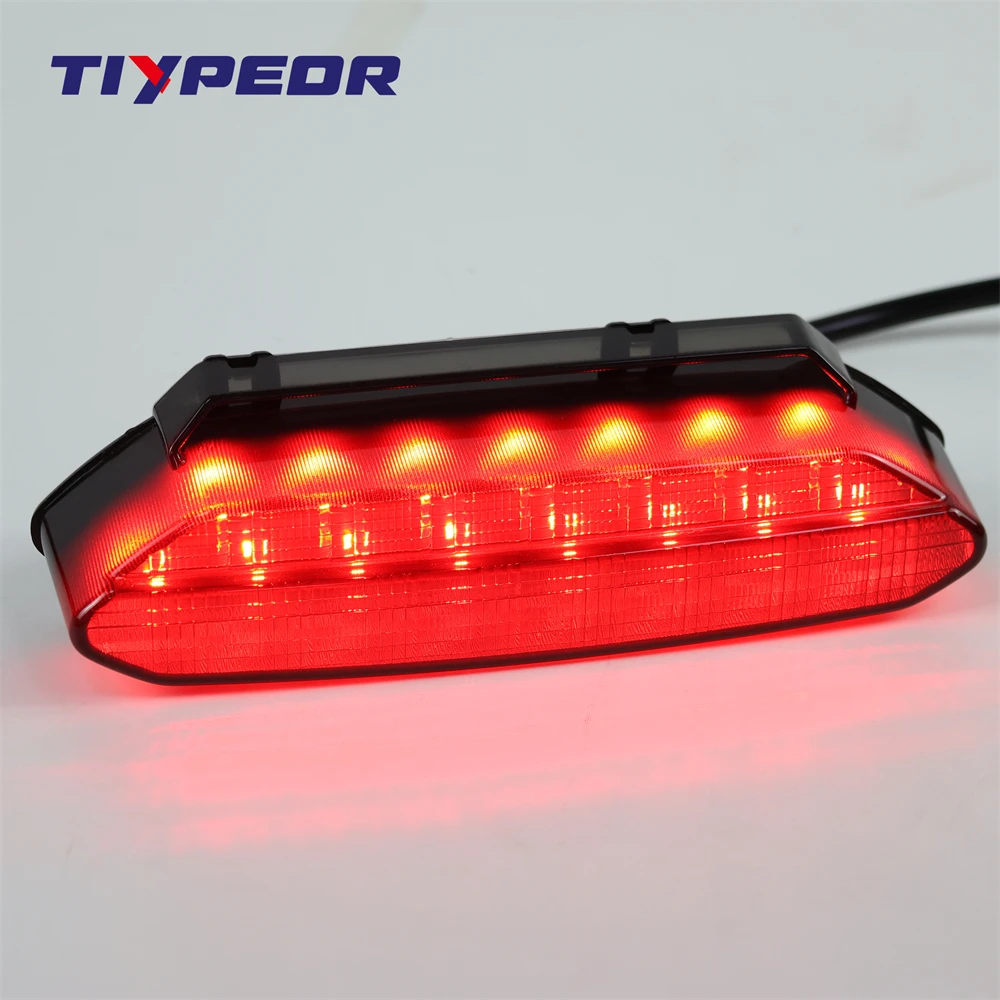 TIYPEOR ATV Red LED Taillights Brake Stop Light LED Rear Lamp for YFZ450 YFZ450R 2006-2009 Brighter Rear Tail Lamp factory