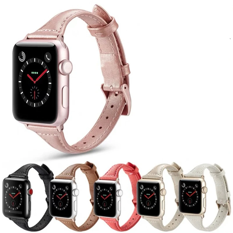 Correa De Reloj Inteligente De Cuero Genuino Para Mujer,Correa De Lujo Para  Apple Iphone Iwatch Se 6 5 4 3 2 - Buy Correa De Banda De Reloj De  Cuero,Para Apple Watch