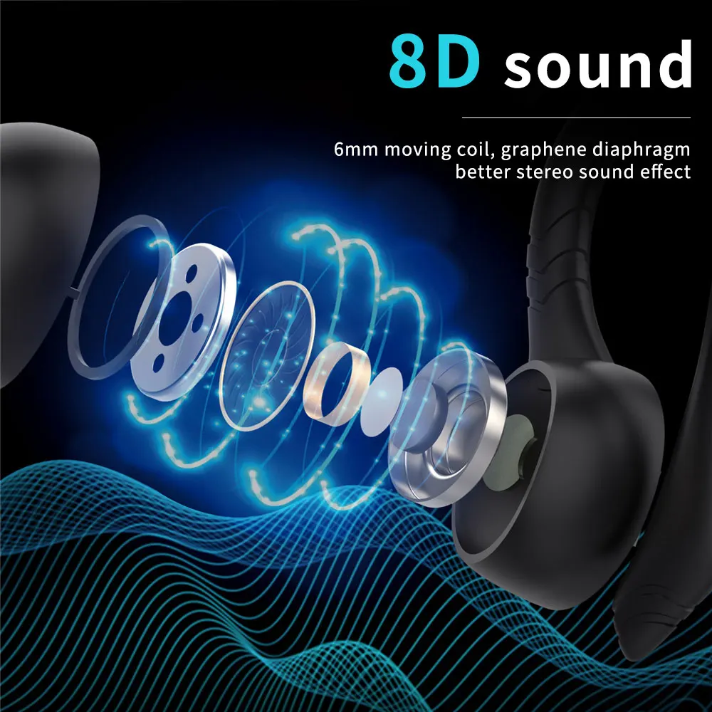 BE1034 Blue Tooth Earbuds IPX7 Waterproof Sport Headset Totally 25 Hours Battery Life Stereo Sound Effect Ear Hook Earphones