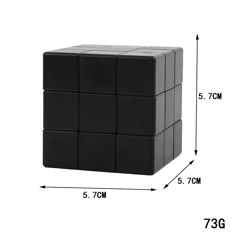 Wholesale Cheap Toy Client Own OEM Printing ABS Plastic 5.7cm Blank Custom Square Magic Cube Black Cube for Advertising