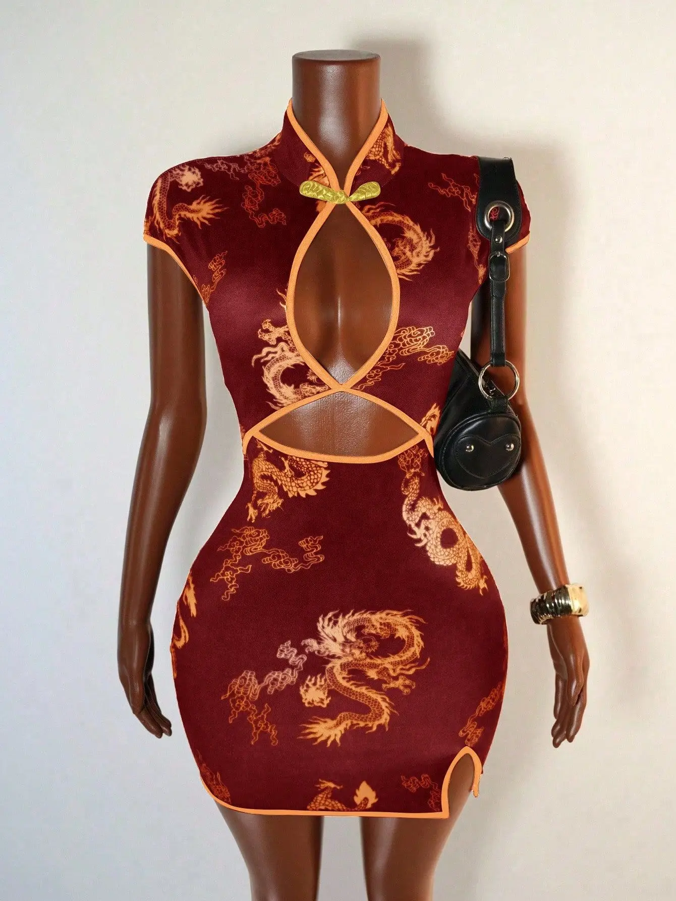 satin dragon dress RPLIFE Chinese Cute Dragon Head Satin Slip Dress, Sexy V Neck Satin Cami  Sleep Dress, S-XXL at Amazon Women's Clothing store