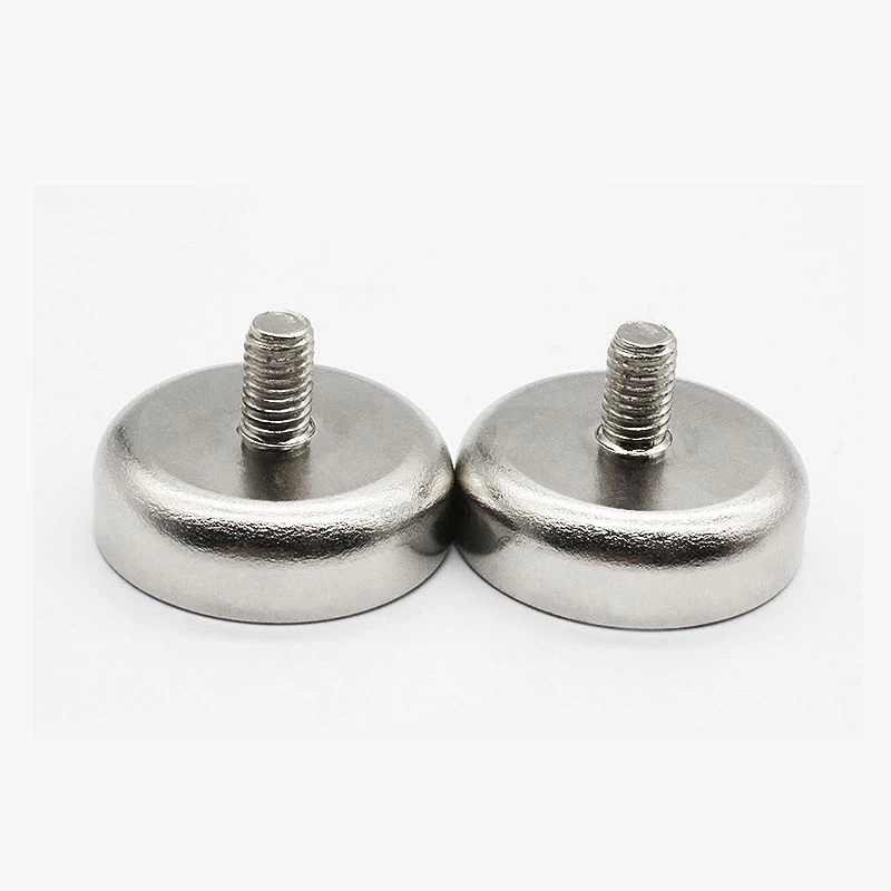 Imán Neodimio Industrial con Base de Rosca Externa, Forma Esférica, Corte, Imán Permanente Fuerte BMK27-N-D16 D20 D25 D32 D36 D42-W-T