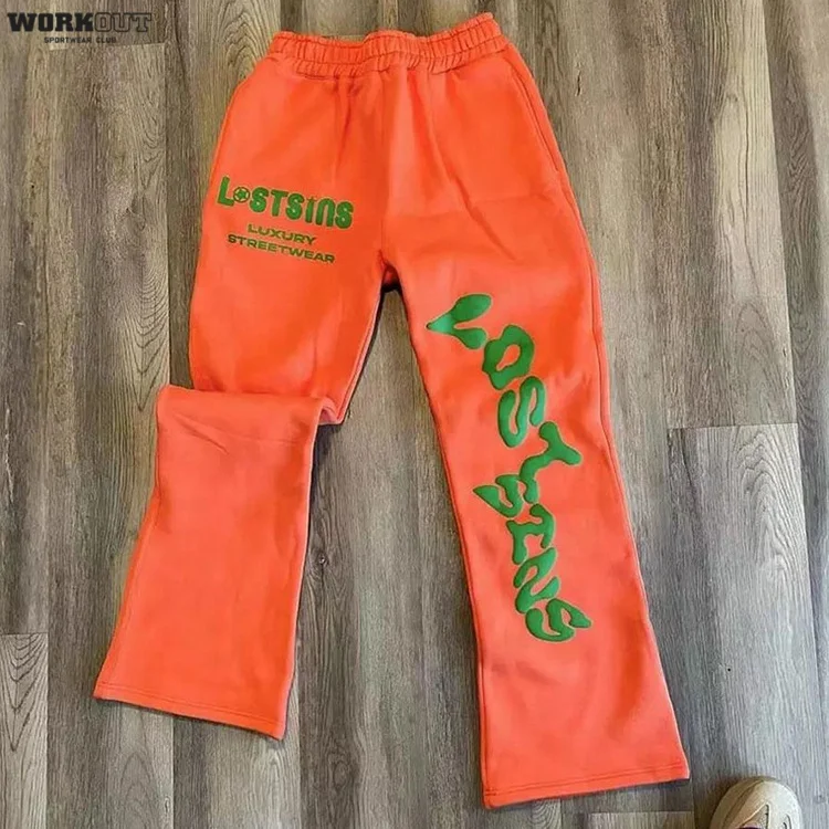 Custom 3d Puff Print French Terry Heavy Weight Sweatpants Streetwear ...