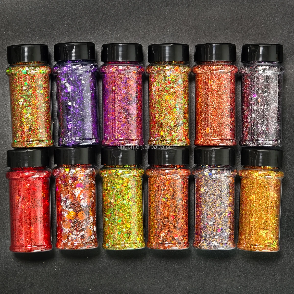 product hot selling 2oz shaker packing custom mix chunky glitter wholesale for tumbler nail resin decoration 24colors autumn glitter-5