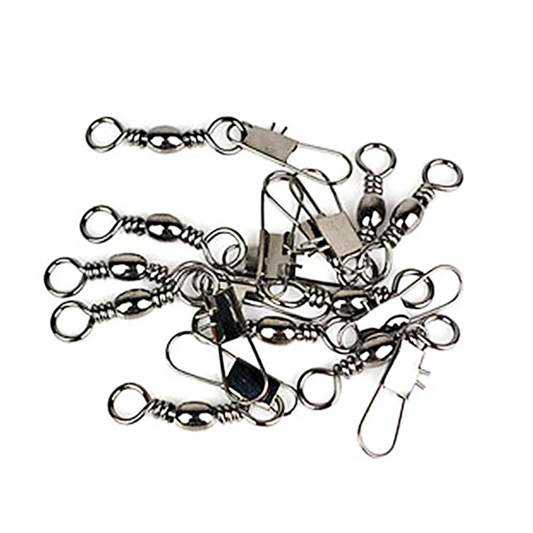 Rotating Clip Long Line Fly Swivel Snap Fishing Connector Wire Tackle Accessories Rolling Lock Hooked Heavy Duty Set Size Chart