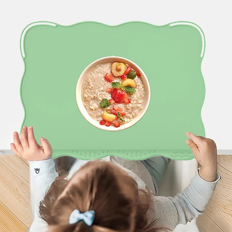 Custom Printed Kids Cartoon Cookie Shape Children Table Mat Baby Feeding Eating Dining Tray