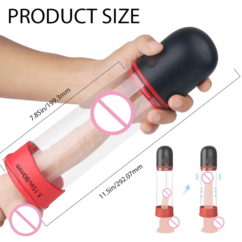 S-HANDE Neue Produkte 3-in-1 Elektronische Vakuum-Penispumpe 6 Saugmodi  Masturbations-Stroker für Stärkere Größere Erektionen