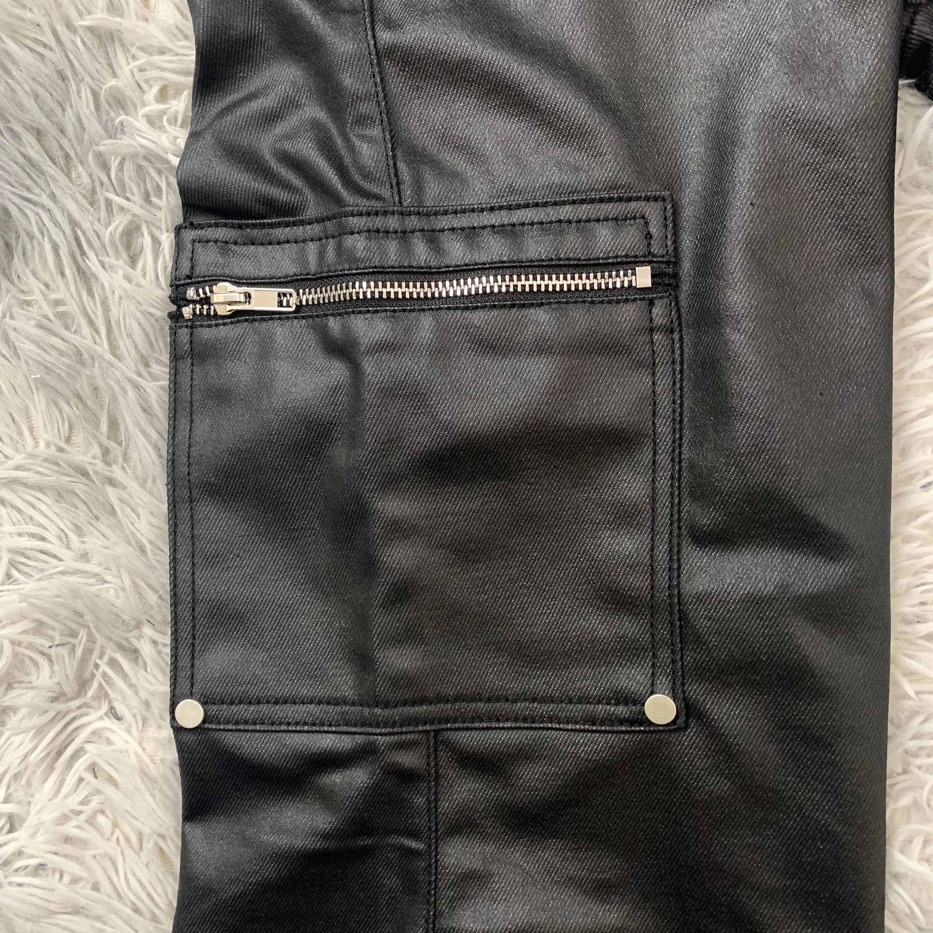 Mados kūrybingos „Multi“ užtrauktuko kišenės laisvos „bootcut“ kelnės su užtrauktuku ir „baggy wa“ džinsais, hiphopo vyriškos džinsinės kelnės, gatvės apranga_voghion.com